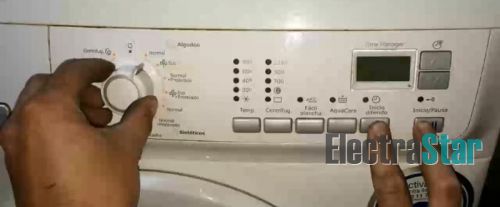 Вход в тестовое меню стиральной машины Aeg