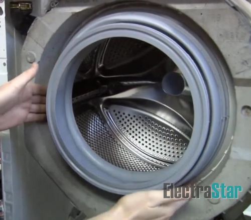 Установка новой манжеты на люк стиральной машины Bosch