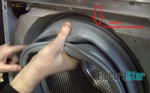 Стопорное кольцо люка стиральной машины Bosch